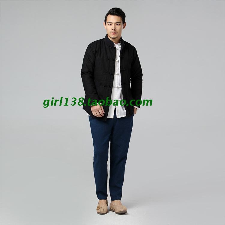 [Youlian charm] phong cách Trung Quốc crane crane vest dày chần dài vest áo khoác không tay áo bông áo cotton