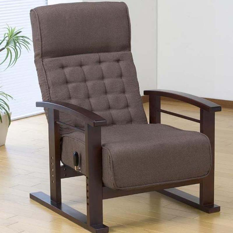 Multi-function elderly sofa chair single bedroom balcony solid wood armrest leisure and comfortable lazy folding backrest recliner