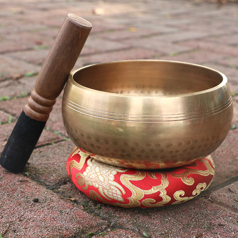 Pure copper bare body engine thickened Japanese-style copper chime bell lead chime copper exhausted Buddha sound bowl meditation bowl bowl monk clothing