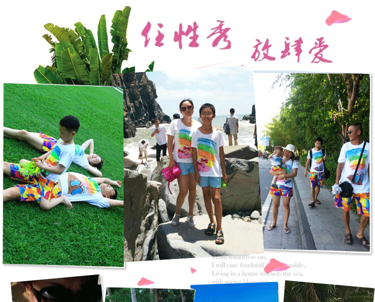 Hải Nam Sanya Holiday 2018 Bên bờ biển Gói gia đình Ba mùa hè Áo cotton ngắn tay Váy gia đình áo thun đẹp cho cả nhà