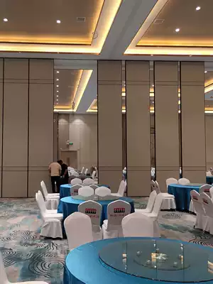 Hotel activity partition Folding door hanging wheel road Office mobile partition wall Hotel push-pull screen Private room sound insulation high