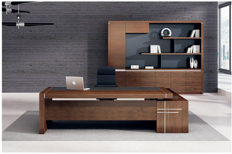 Office furniture the new plate boss table minimalist Hyundai Fashion Grand Bandstand solid wood President desk chair