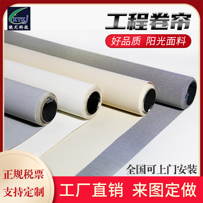 Electric Roller Curtain Remote Control Automatic Shading Lifting Smart Motor Office Dressing Room Home Simple Skylight
