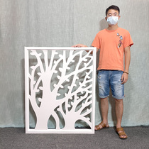 Hollow partition carved board Entrance ceiling PVC modern flower grid background wall through flower board Chinese European screen