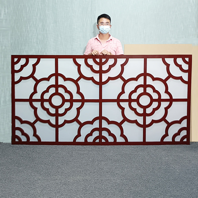 Hollow carved board suspended ceiling pvc partition living room corridor aisle porch through lattice screen European style decoration