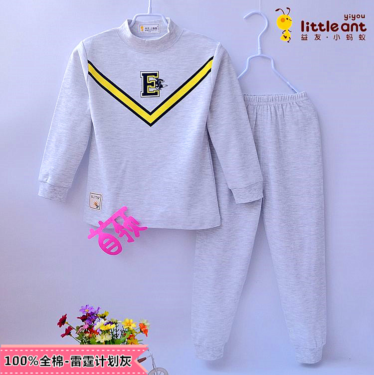 Miễn phí bài nhỏ đồ lót trẻ em thiết lập mùa xuân và mùa thu cotton tinh khiết bé bé mùa thu quần áo nhà đồ ngủ quần áo bộ đồ lót trẻ em xuân hè