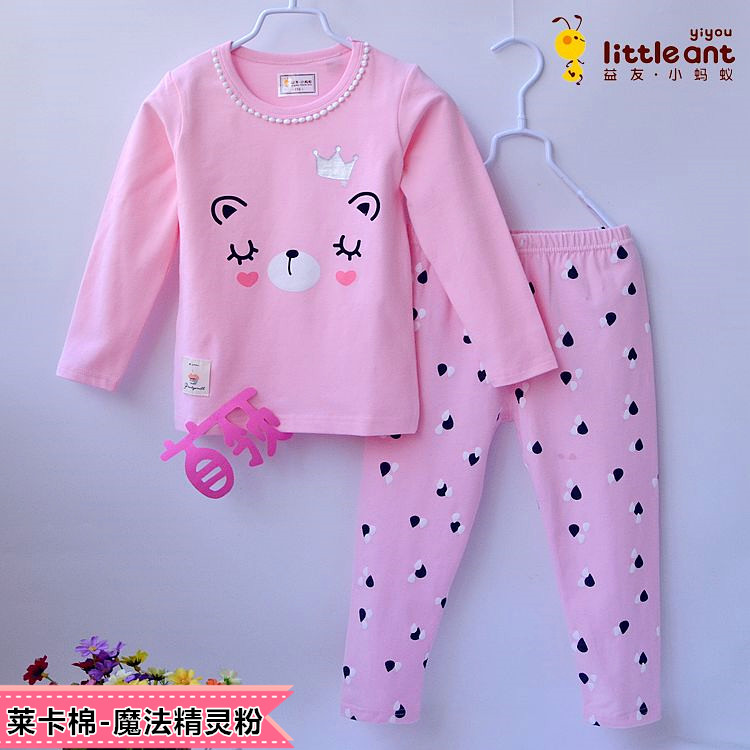 Yiyou kiến ​​nhỏ childrens đồ lót bộ nữ quần cotton mùa thu trong lớn nhỏ con kiến ​​Leka bông.