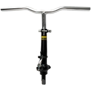 Chiếc xe đạp đặt đứng lên tay lái gấp handlebar T-tay cầm vào thư mục đầu vòi xe đạp đứng cực