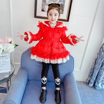 3 Girls Princess Down Jacket 4 Medium Long 2021 Western 5 Winter 6 Children 7 Baby 8 Years Thickened Coat Winter