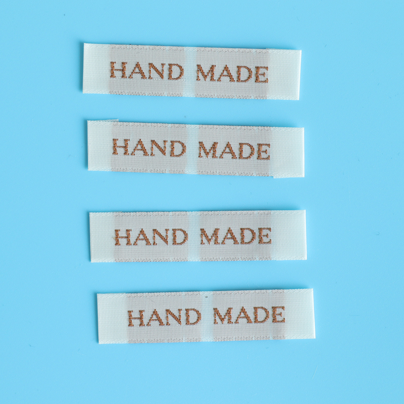 South Korea imported happybears cloth label cotton label handmade cloth label pure cotton rice white woven label handmade