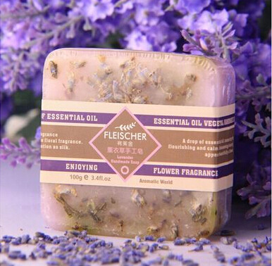 5 get 1 free Fleischer lavender handmade essential oil soap natural moisturizing cleansing face soap bath body