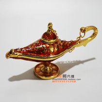 Xinjiang Tourism Souvenirs Inlaid Drilling Alloy Mini God Lamp Key Buckle Pendant Ornament Upscale Small Gift Key Circle