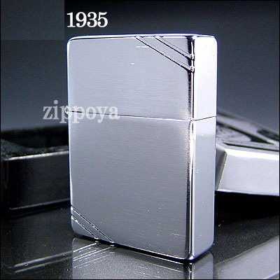 18 years old shop Zippo plated chrome 1935 slices drawn in 1935