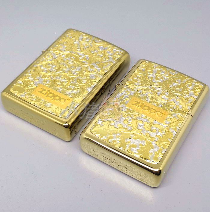 18 years old shop Zippo Japanese Edition of carving flower series Golden Tangweed K7 K8 gift