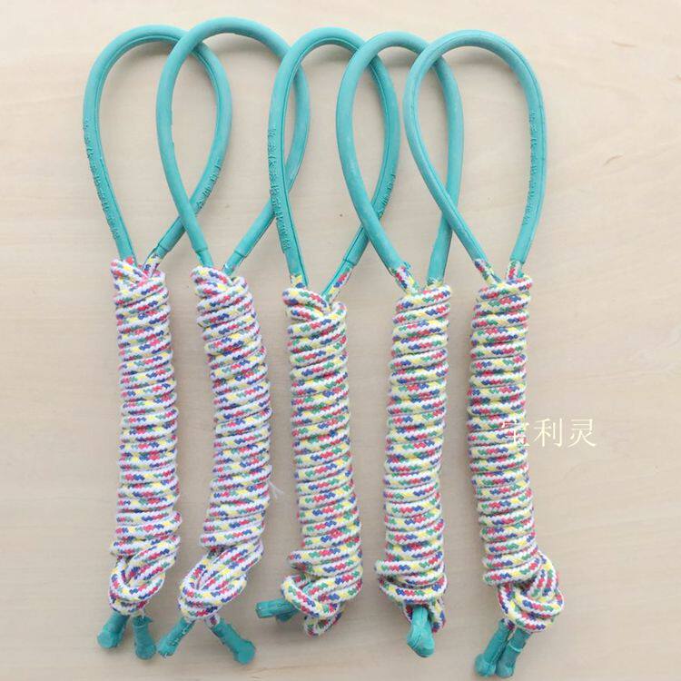 Skipping rope color cotton student exam skipping rope 6-280 mixed color adult sports skipping rope Taicang Tai shuttlecock card