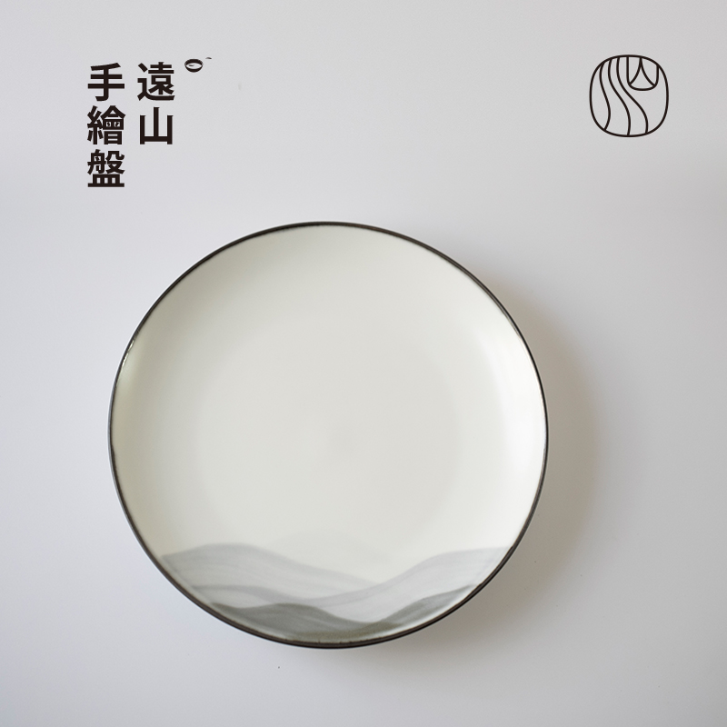 Landscape Hiking Mountain Hand Painted Cutlery Jingdezhen Handmade Ceramic Rice Bowl dinner plate Home GM New Chinese
