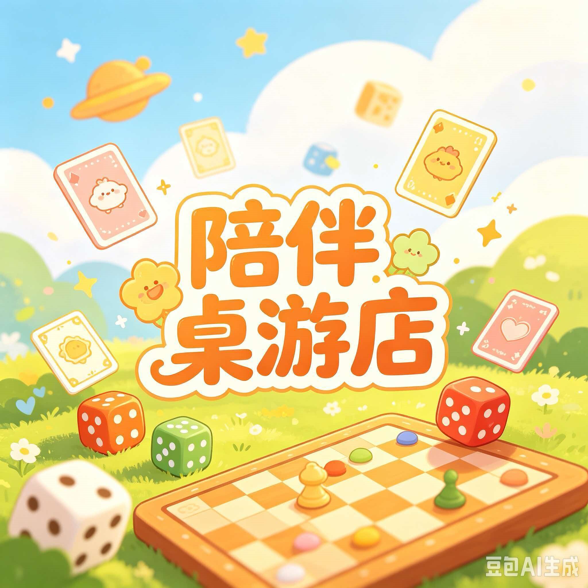 网红陪伴桌游玩具店