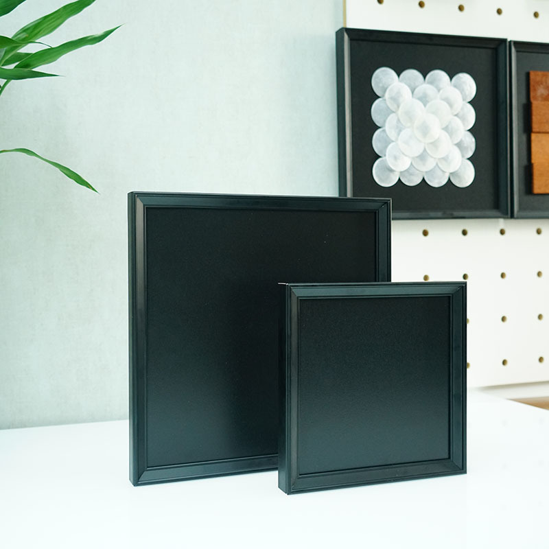 Black Vintage-Style Three-Dimensional Photo Frame Empty Frame LAOSHU Aluminum Alloy DIY Picture Frame Personalized Decorative Frame Creative Black Photo Frame