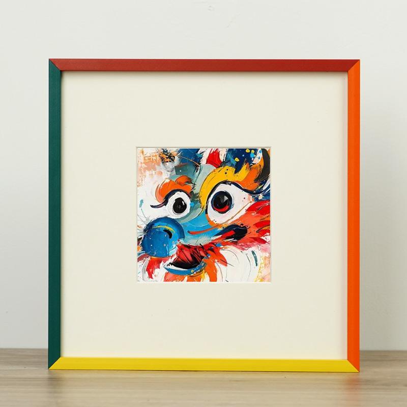 Colorful Dopamine Photo Frame Painting Display Frame Mounted Picture Frame Square Empty Frame Multi-Color Frame Aluminum Alloy Picture Frame