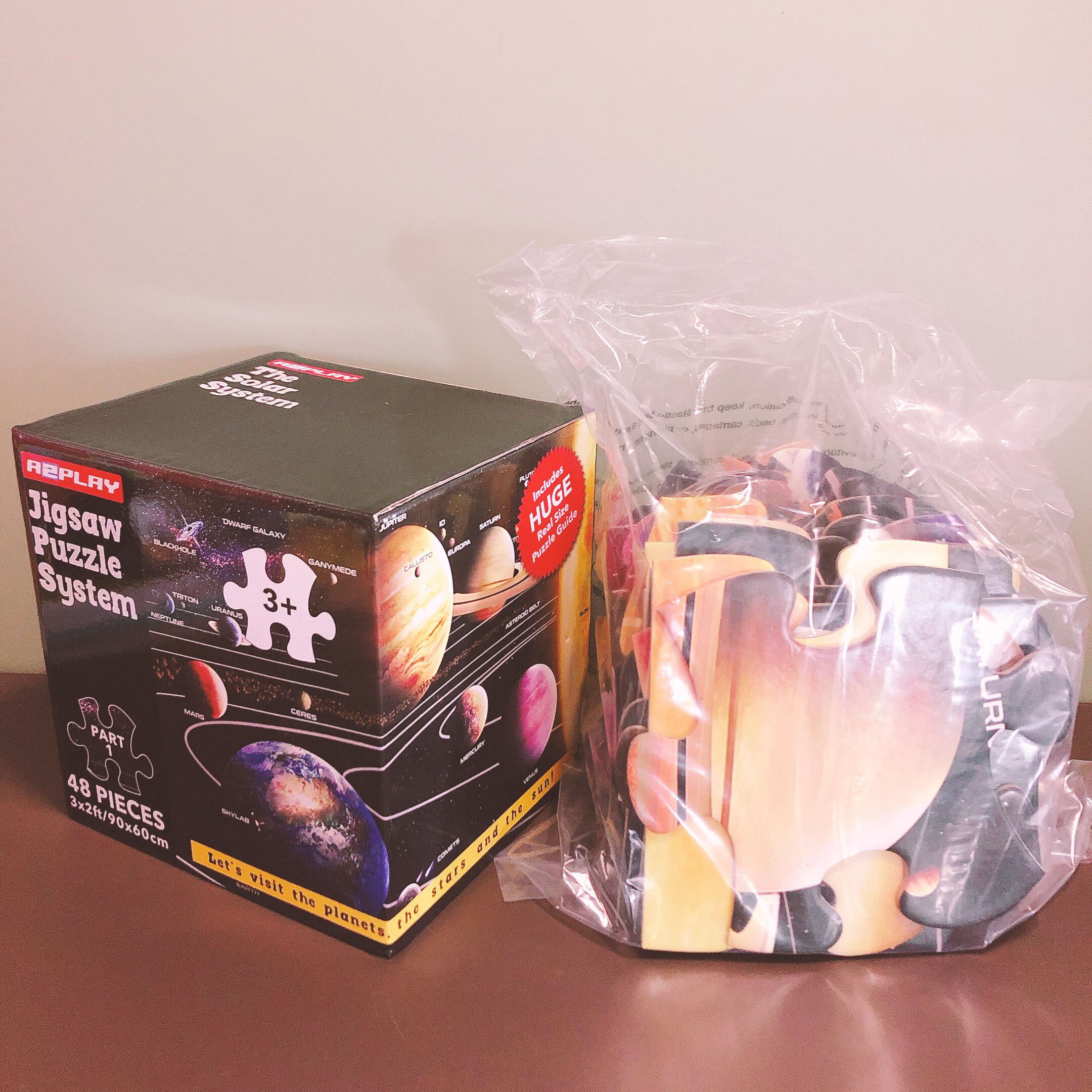 Игрушка 出口儿童大块入门拼图太阳系星球丛林动物主题玩具幼儿园离园礼物