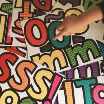 Very aesthetic art English letter digital Cognitive Card Kindergarten early to teach handmade material decorative material