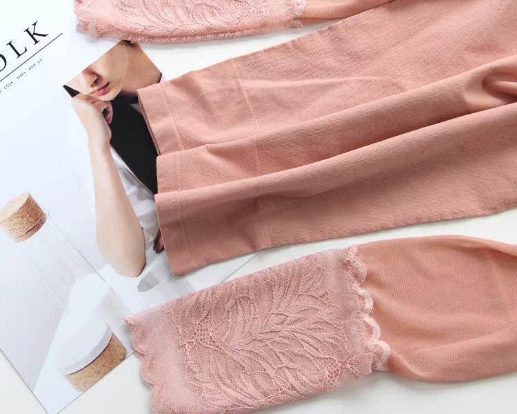 Mùa thu và mùa đông nắng nóng định hình ấm corset Ren cổ chữ V gợi cảm tay áo corset của phụ nữ liền mạch áo giữ nhiệt 6181 quan lot nu