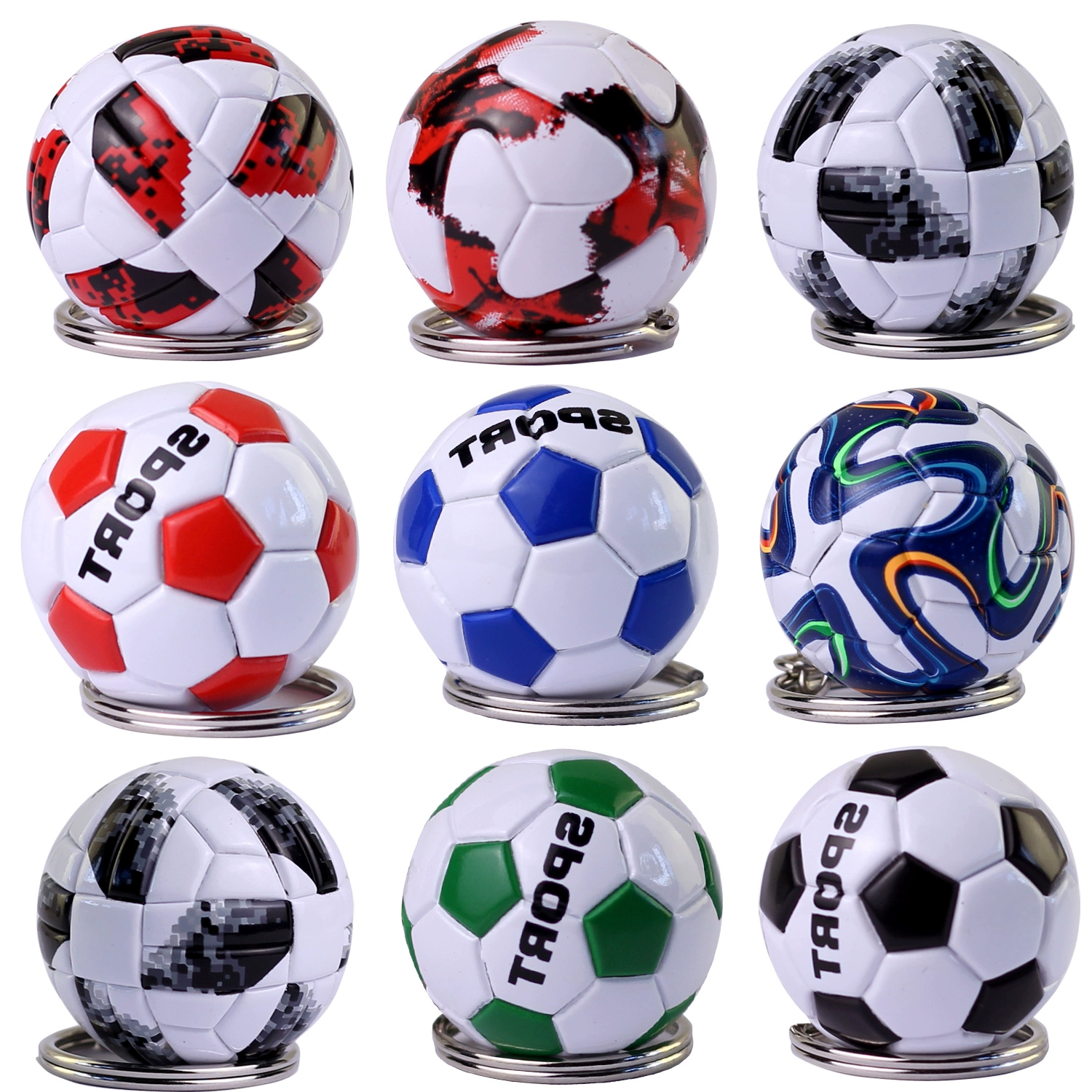 Quạt bóng đá Lưu niệm Nga World Cup Ball Keychain TV Star 18 Túi Mặt dây chuyền - Bóng đá