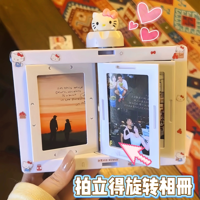 Polaroid Rotating Photo Album, Flip Photo Frame Ornament, Birthday Couple Gift, Celebrity Card Album, Photo Paper Storage Box Polaroid Rotating Photo Album, Flip Photo Frame Ornament, Birthday Couple Gift, Celebrity Card Album, Photo Paper Storage Box