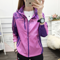 Outdoor sunscreen female light and breathable anti-ultraviolet sports skin trench coat Korean long-sleeved jacket summer