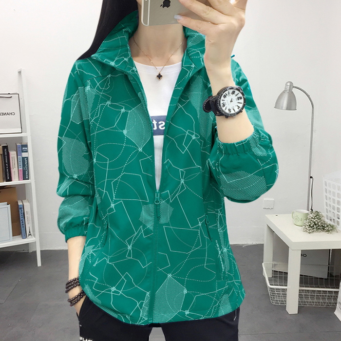 Spring Autumn Season Printed Submachine Clothing Women Lovers' Outdoor Sports Double mesh lining waterproof and breathable Walking Climbing Jacket