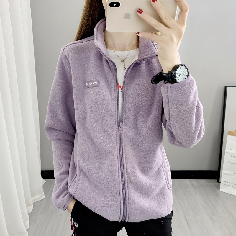 Catch Suede Cashmere Double Layer Warm Jacket Woman Cardiovert Autumn Winter Windproof Outdoor Plus Suede Thickened Rocking Grain Flannel Clothing