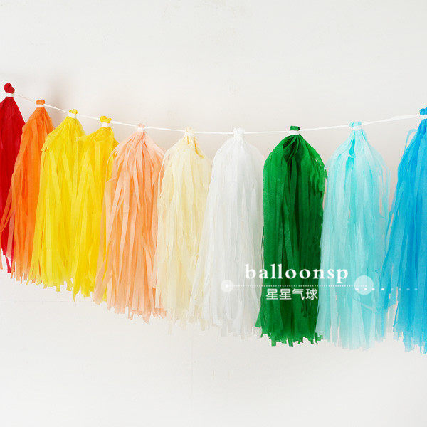 Paper Flow suss with Balloon Spike Ears 5 Packs Festive decorative curtains Wedding House Party Arrangement Photo Background Decoration