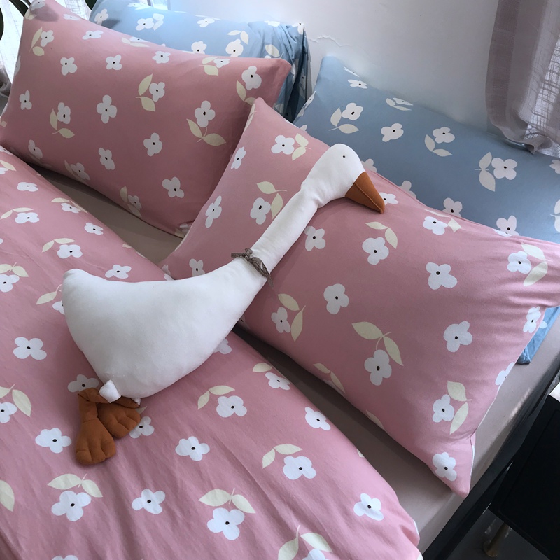 [Giảm toàn bộ] in cotton kiểu Nhật dệt kim Bọ Cạp bốn mảnh nhỏ 枇杷 法 - Bộ đồ giường bốn mảnh gối chăn