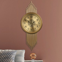 Nordic art watch European silent wall clock Creative living room light luxury clock decorative clock American personality large hanging watch