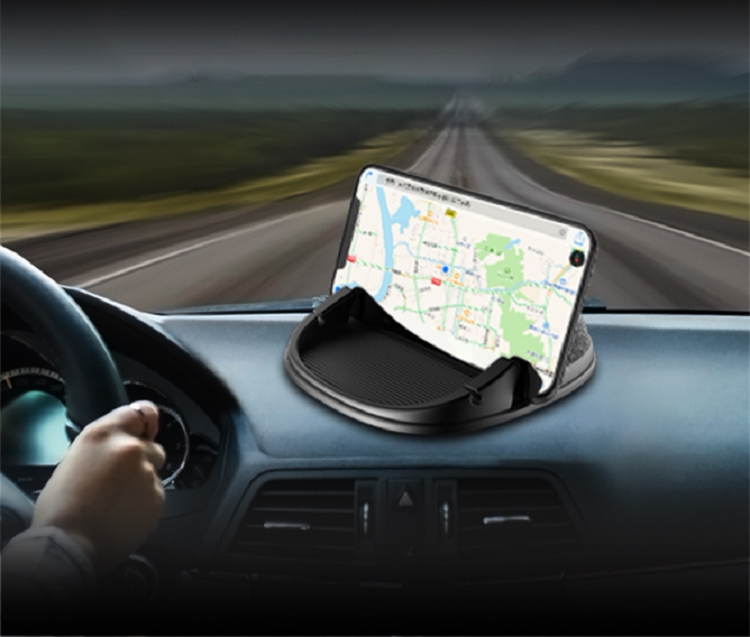 Vehicle mobile phone bracket multi - function automobile instrument table navigation bracket silicone anti - scissor mobile phone bracket