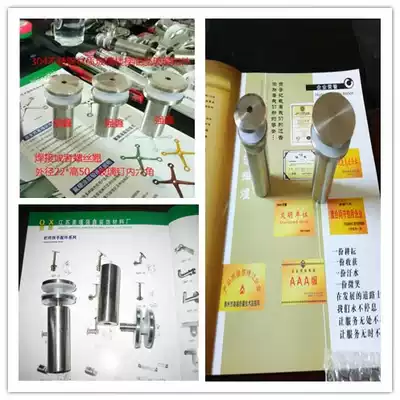 Glass curtain wall canopy rain Tower accessories 304 stainless steel embedded parts base glass clamp advertising nail barge 8mm