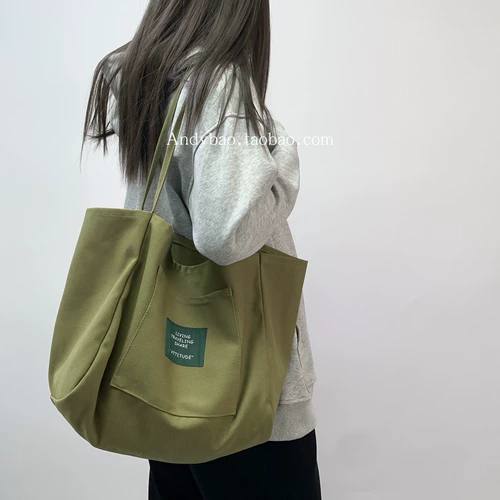 Брендовый свежий вместительный и большой шоппер для отдыха для йоги, сумка