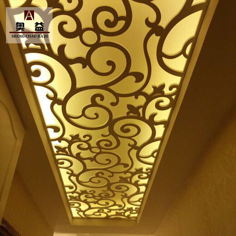 PVC transparent film soft paper ceiling lamp film carved board opaque light box piece parchment lampshade material ceiling lattice