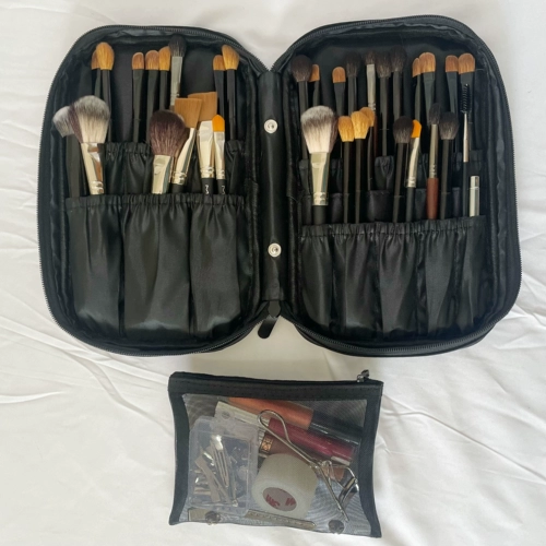 Вместительная и большая съемная сумка для кистей для макияжа, сетчатая сумка, косметичка, портативная система хранения