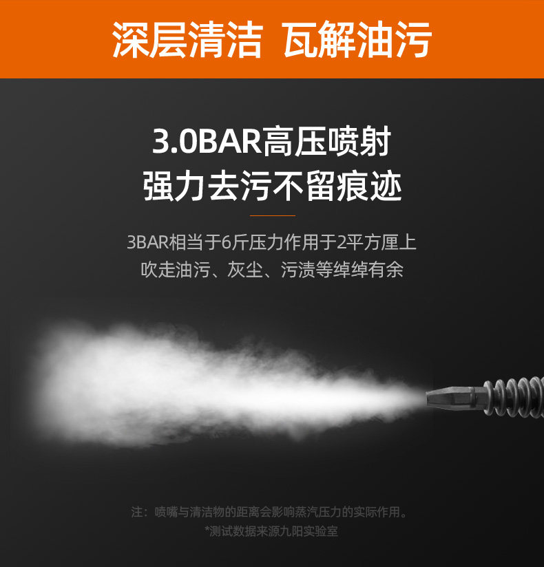 九阳 多功能手持高压高温蒸汽清洁机 图1