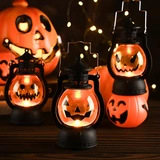 Портативный фонарь в виде тыквы на Хэллоуин, украшение, реквизит, светодиодный световой ночник, украшение торта, плагин макета сцены события