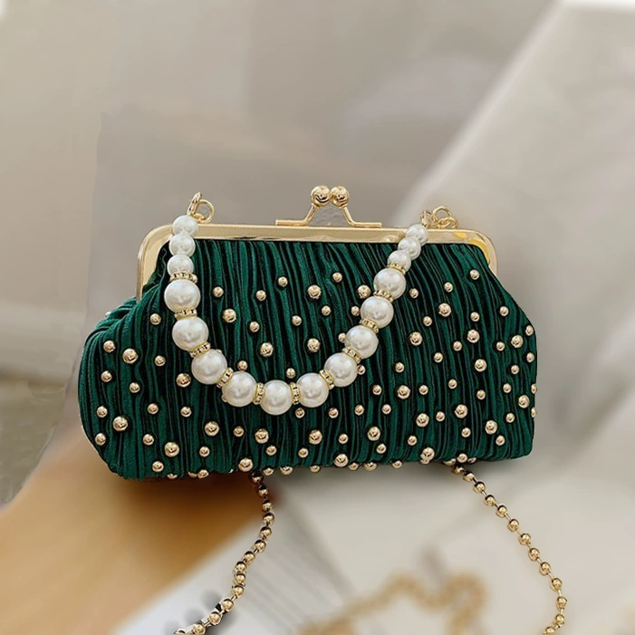 Fairy Handbag 2020 Túi Hanfu mới Túi sứ giả hoang dã Kẹp một bên vai Túi ngọc trai - Túi xách nữ