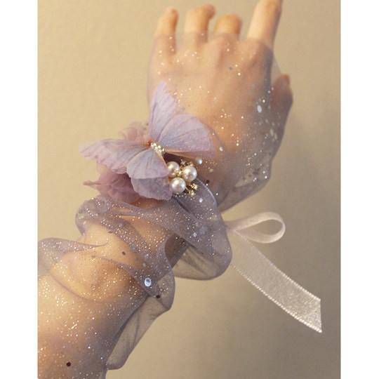 Purple butterfly small fresh and beautiful bridesmaid knot wedding