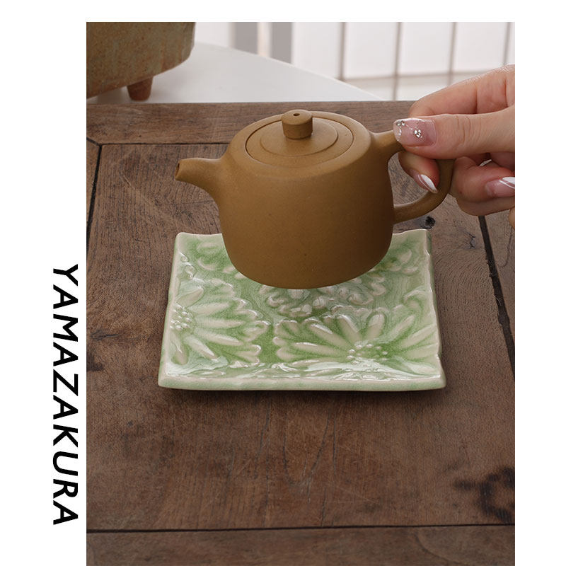 Japanese Medieval Pint of Meinesy Boiling Square Pot bearing pot Tocup cushion cup Todaymakers Silent Tea Instrumental Tea Road Day Square-Taobao