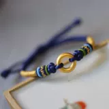 Набор материалов, плетеный браслет с одной бусиной, браслет из красной нити ручной работы подходит для мужчин и женщин, «сделай сам»