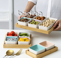 Nordic creative dividing plate snack plate nut plate nut plate dried fruit plate sauce plate household ceramic platter fruit can be customized