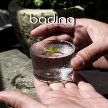 Japanese-style handmade pitted straight-up heat-resistant thickened glass teacup small tea bowl tea-making Cup Tea House