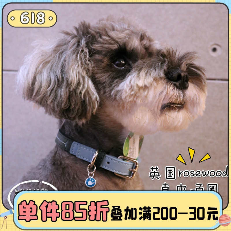 British rosewood genuine leather splicing Puppy collar traction with snow Nereteddy Bears Kökkiefer