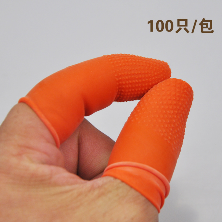 Thickened anti-slip water abrasion resistant latex hand finger sleeve Rubber protection point Note guard labor Paglue industry hand finger sleeve