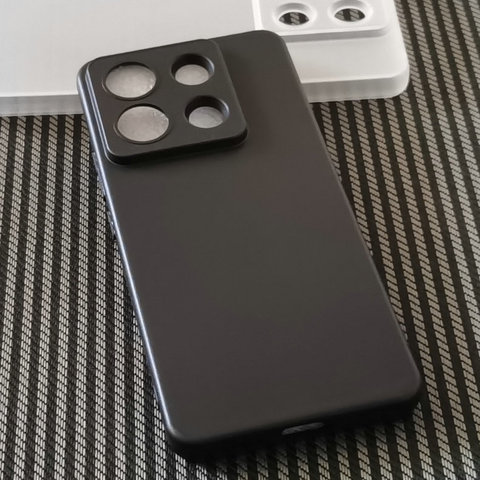 Black — Frosted Transparent Clear Silicone TPU Note 13, Note 13 Pro, Note 13 Pro+ Phone Case